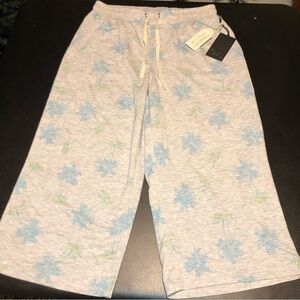 𝅺NWT Jane And Delancey Womens M Wide Leg Cropped Elastic Waist Drawstring Pants